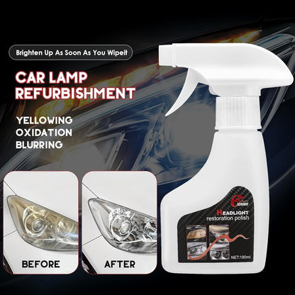 Automotive Headlamp Restoration Fluid Kit,Headlight Refurbishing Agent,2025 New Automotive Headlamp Restoration Fluid Oxidized Kit,Multifunctional Headlight Polishing for All Vehicle Types
